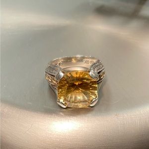 Lagos size 8 yellow citrine ring